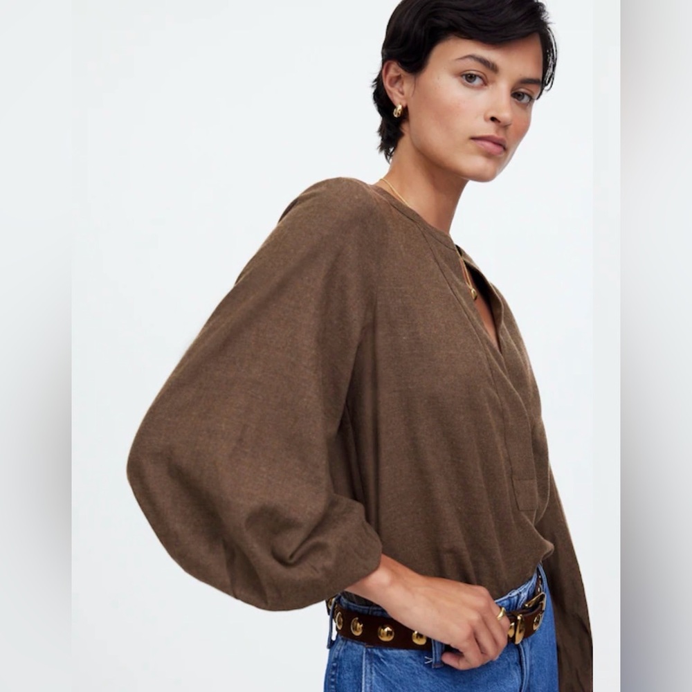Madewell Dark Brown Blouse